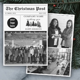 Cartão De Festividades Newsletter natalícia Empresa