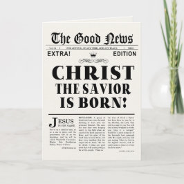 Cartão De Festividades Newspaper Headline Christmas Card