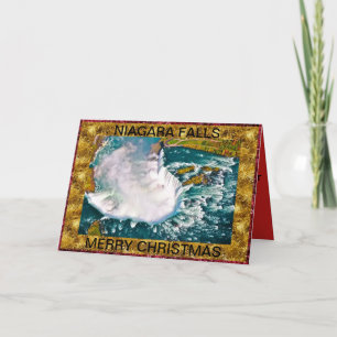 Cartão De Festividades Niagara Falls air shot Christmas Card