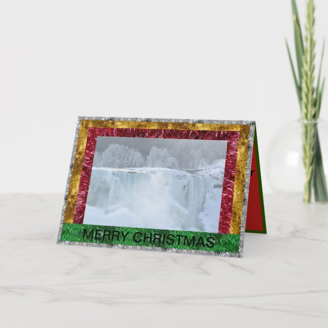 Cartão De Festividades Niagara Falls Frozen Christmas Card (Frente)