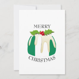 Cartão De Festividades NIGERIA FLAG | Pudim de Natal | Festivo
