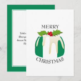 Cartão De Festividades NIGERIA FLAG | Pudim de Natal | Festivo