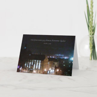 Cartão De Festividades night view quebec city