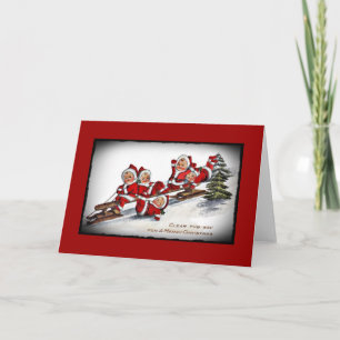 Cartão De Festividades Nimblie Nicks Ride a Sled