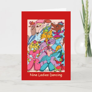 Cartão De Festividades Nine Ladies Dancing