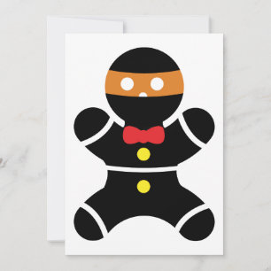 Cartão De Festividades Ninja de Pão de Mel