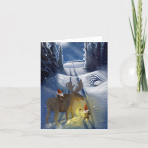 Cartão De Festividades Nisseman na paisagem escandinava