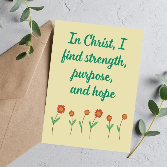 Cartão De Festividades No Cristo, Encontro Forte Afirmação Cristã (Criador carregado)