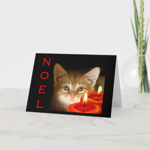 Cartão De Festividades Nó do gatinho com velas