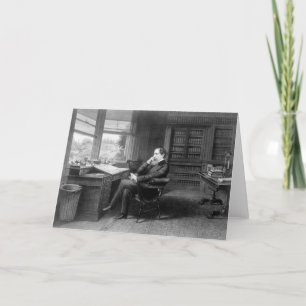 Cartão De Festividades No estudo de Charles Dickens