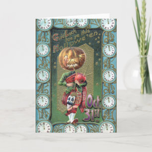 Cartão De Festividades No início dos anos 1900, saudações Vintage Hallowe
