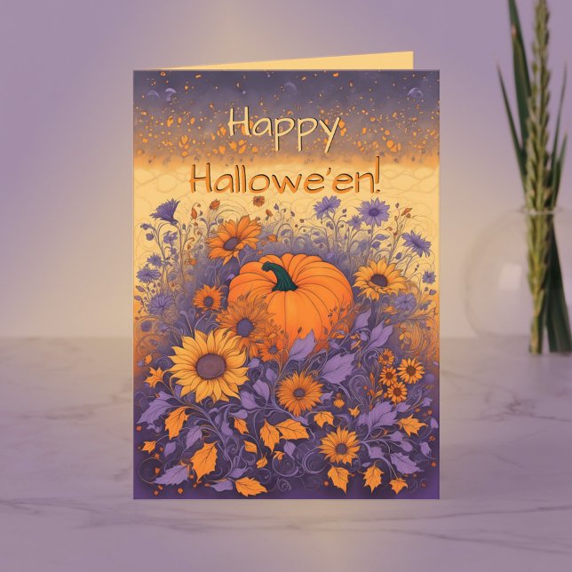 Cartão De Festividades No Jardim das Halloween (Criador carregado)