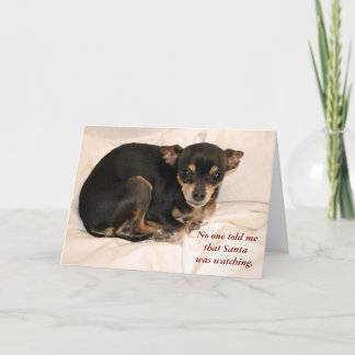 Cartão De Festividades No one told me that Santa was watching.