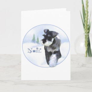 Cartão De Festividades Nó Schnauzer Standard