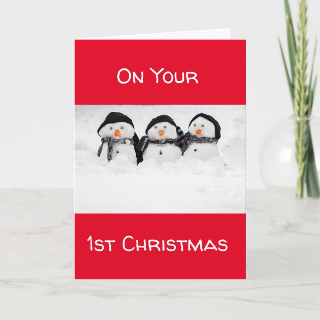 Cartão De Festividades NO SEU **1º NATAL** FELIZ NATAL Feriado  (Frente)