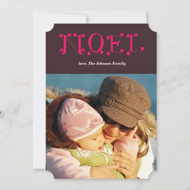 Cartão De Festividades NOEL escrito à mão (Frente)