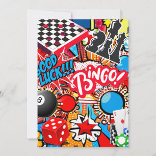 Cartão De Festividades Noite de jogo