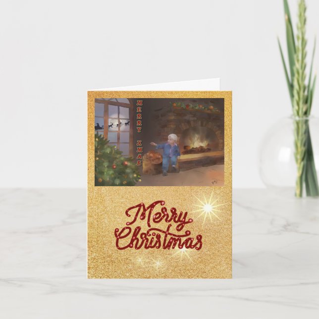 Cartão De Festividades Noite de Natal (Frente)