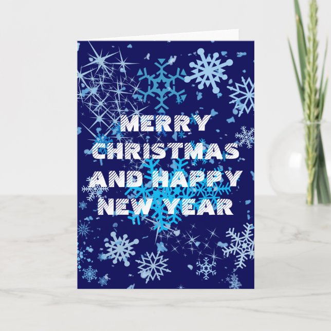 Cartão De Festividades Noite de Natal em queda de neve (Frente)