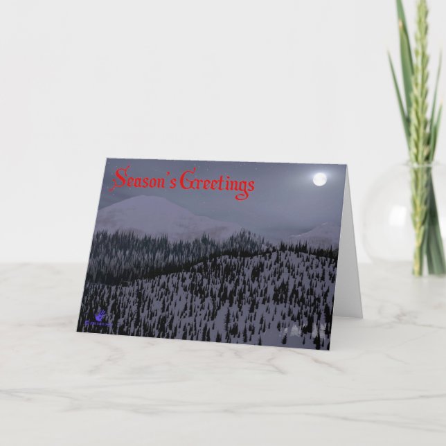 Cartão De Festividades Noite Fria em Idaho (Frente)