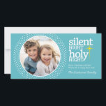 Cartão De Festividades Noite Silenciosa, Natal Cristão Santa Noite<br><div class="desc">DICA DA FOTO: Se a sua foto não for ajustado corretamente,  clique no botão Personalizar este e você poderá mover ou redimensionar sua foto. Personalize isso com uma foto HORIZONTAL. Se você carregar sua foto e ela precisar ser ajustada: Clique na área PERSONALIZAR ESTA e mova a foto.</div>