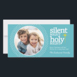 Cartão De Festividades Noite Silenciosa, Natal Cristão Santa Noite<br><div class="desc">DICA DA FOTO: Se a sua foto não for ajustado corretamente,  clique no botão Personalizar este e você poderá mover ou redimensionar sua foto. Personalize isso com uma foto HORIZONTAL. Se você carregar sua foto e ela precisar ser ajustada: Clique na área PERSONALIZAR ESTA e mova a foto.</div>