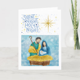 Cartão De Festividades Noite Silenciosa, Noite Santa - Saudações - Natal