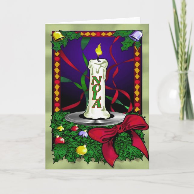 Cartão De Festividades NOLa Christmas Card (Frente)
