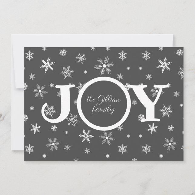 Cartão De Festividades nome da família de padrões alegre (Frente)