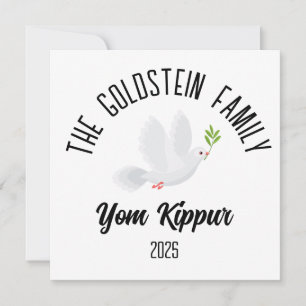 Cartão De Festividades Nome da Família Personalizada de Feriado Judaico Y
