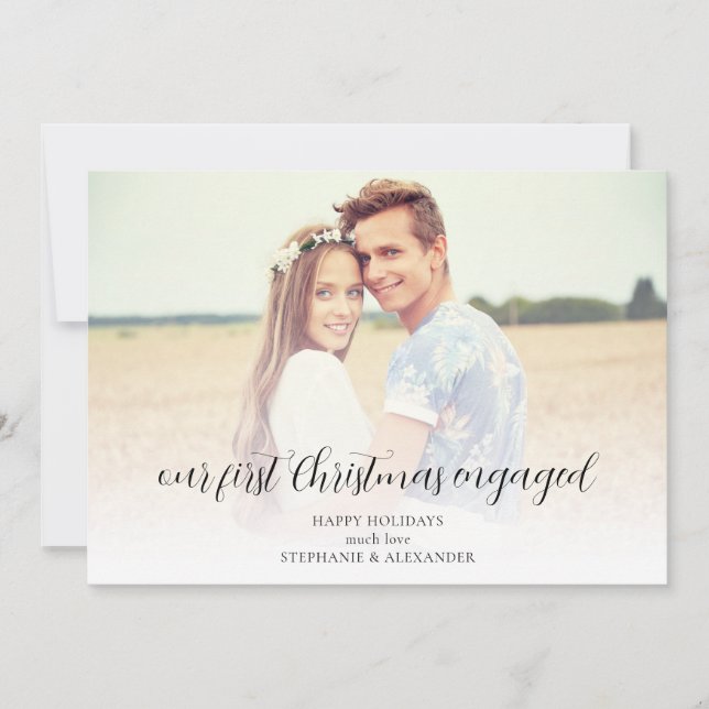 Cartão De Festividades Nome da Sobreposição de Fotos Envolvida no Primeir (Frente)