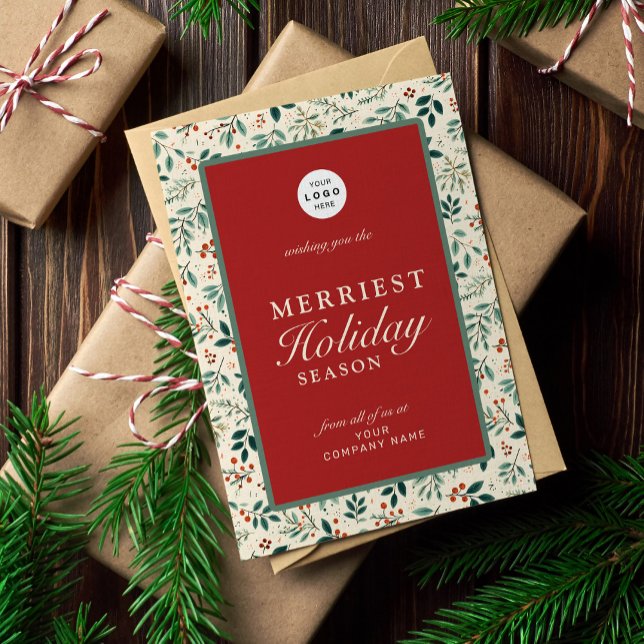 Cartão De Festividades Nome do logotipo verde moderno para empresas (Criador carregado)