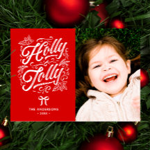 Nome e Foto de Natal da Família Holly Jolly