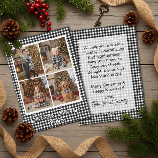 Cartão De Festividades Nome e texto personalizados da Xadrez de Buffalo P