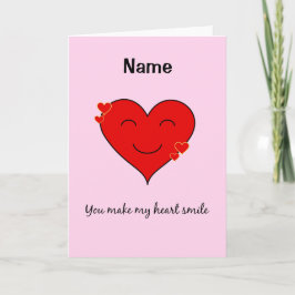 Cartão De Festividades Nome personalizado cor-de-rosa