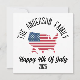 Cartão De Festividades Nome Personalizado do Dia da Independência em 4 de