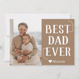 Cartão De Festividades Nome Simples do Dia dos Pais da Família Moderna Fo