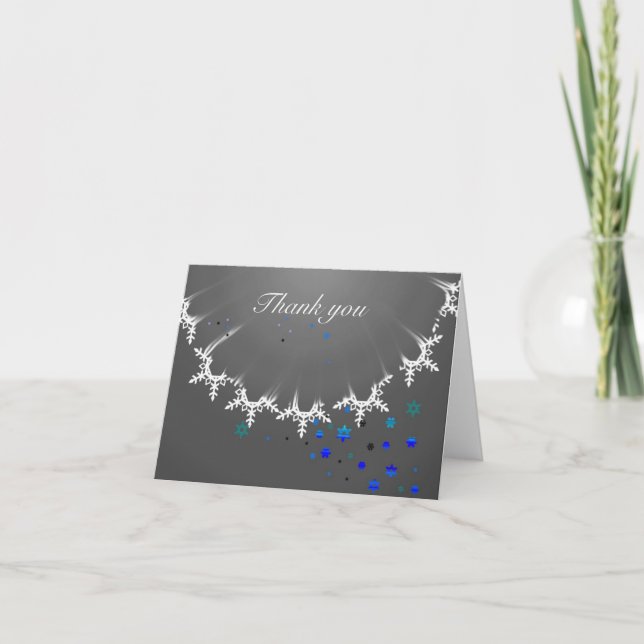 Cartão De Festividades nomis_Collection dos flocos de neve (Frente)