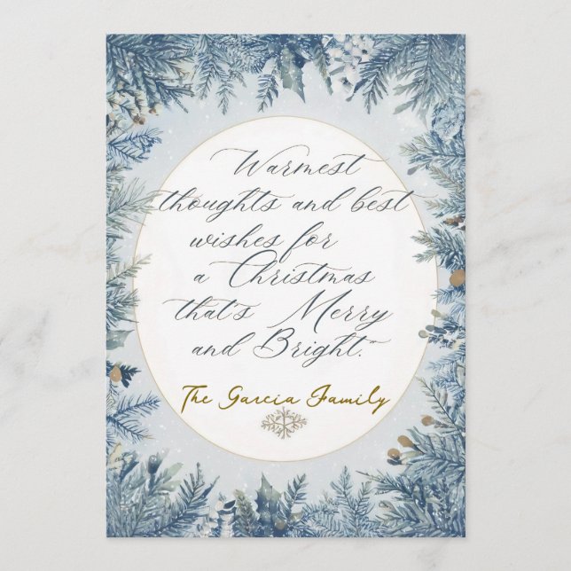 Cartão De Festividades Non photo christmas card (Frente)