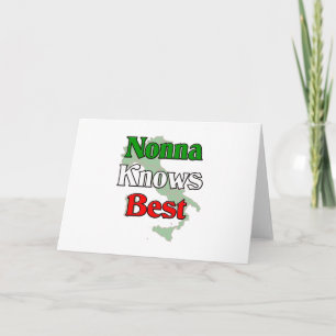 Cartão De Festividades Nonna (Italian Grandmother)m Knows Best