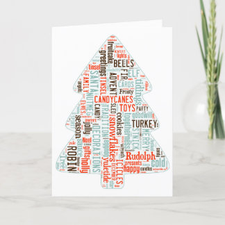 Cartão De Festividades Nordic inspired modern Christmas tree card