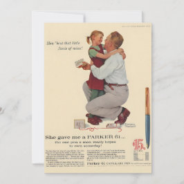 Cartão De Festividades Norman Rockwell Ela Me Deu Um Parker 61 Magazi Can