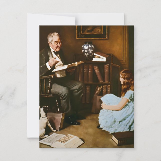 Cartão De Festividades Norman Rockwell Whereabouts Enciclopédia Britânica (Frente)