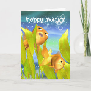 Cartão De Festividades Norooz Greeting Card With Goldfish