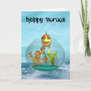 Cartão De Festividades Norooz Greeting Card With Goldfish