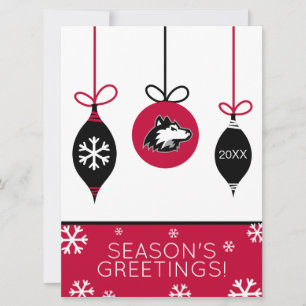 Cartão De Festividades Northern Illinois Huskies Natal