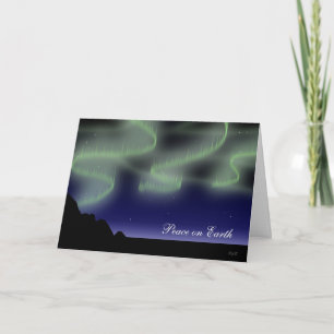 Cartão De Festividades Northern Lights Greeting Card