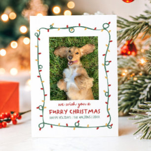 Cartão De Festividades Nós Desejamos Um Natal Peludo Foto de Pet