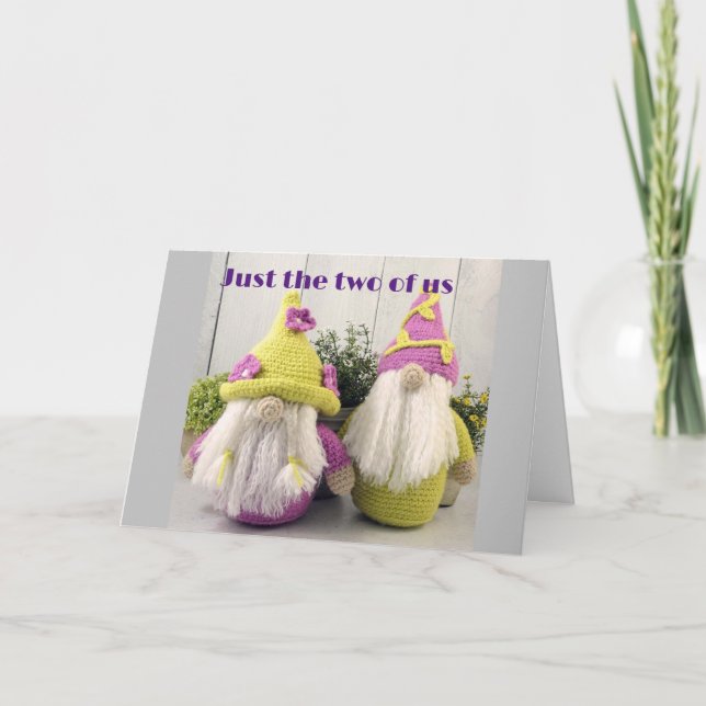 CARTÃO DE FESTIVIDADES "NÓS" DESEJAMOS "VOCÊ" UM NATAL SENSATO (DIZ GNOME (Frente)