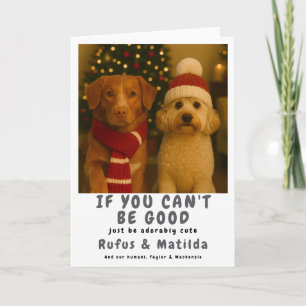 Cartão De Festividades Nós Estamos na Lista Travessa do Cachorro Natal Fo